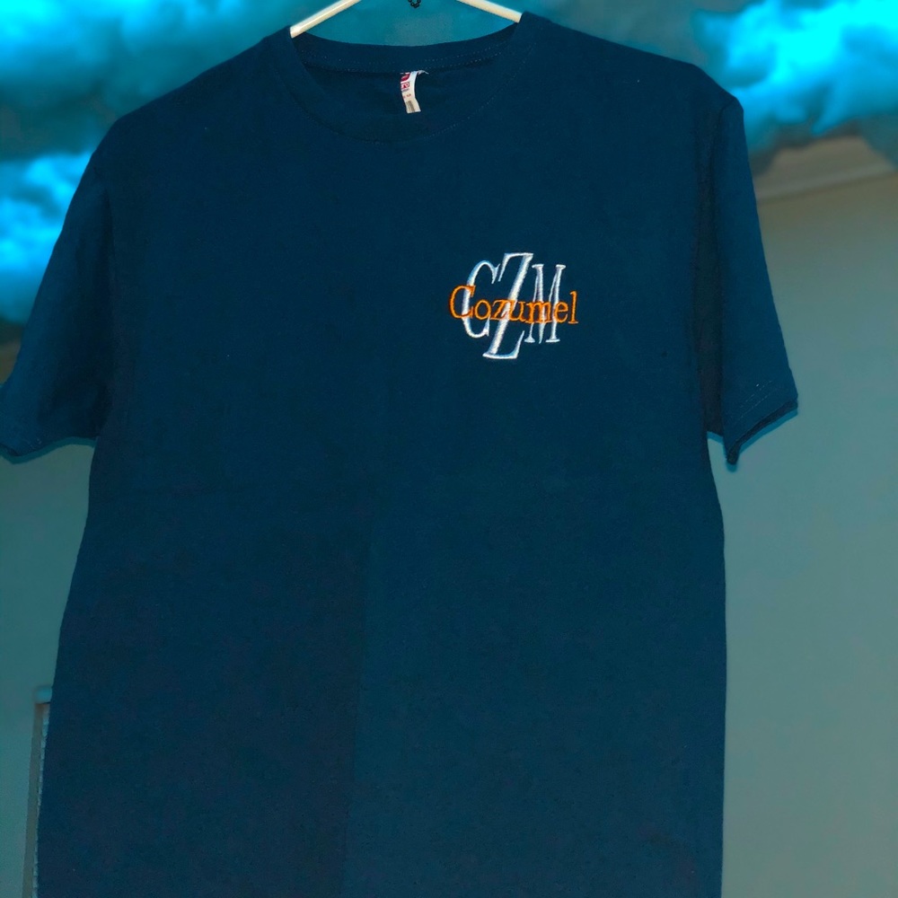 Size - Large (closer to normal mediums though) (blue)(Great condition)